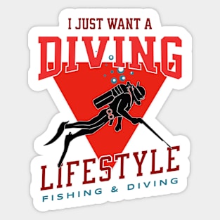 I want a Diving Lifestyle Sticker